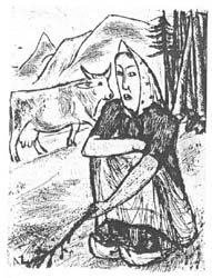 Disegno di Robert Musil dedicato alla Grigia